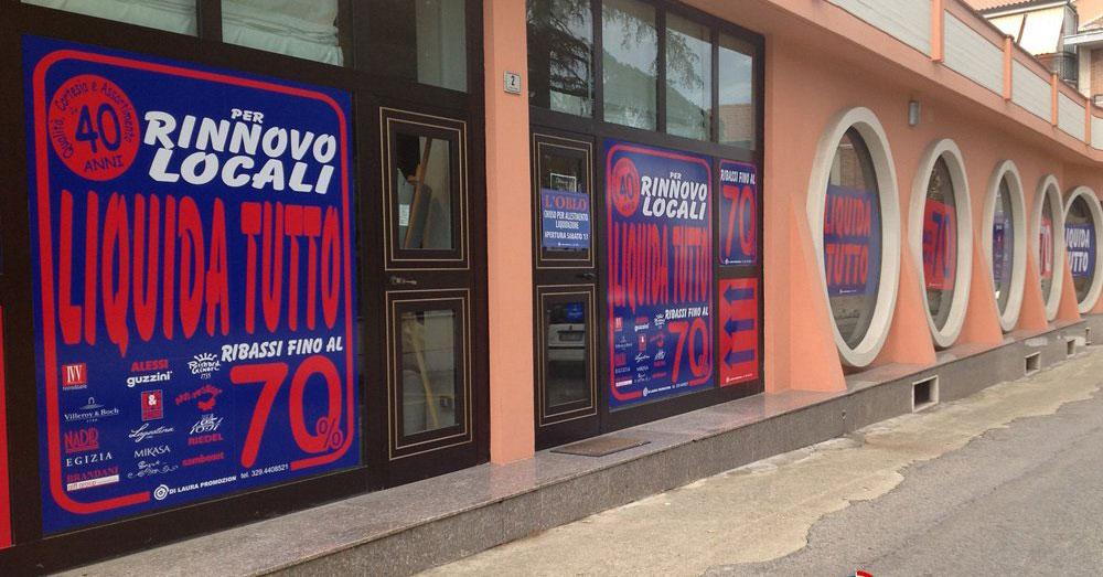 Vendita promozionale per rinnovo locali